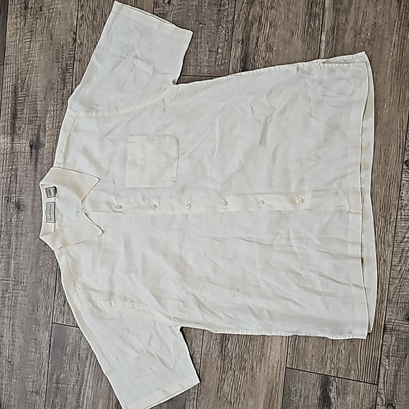 Cutter & Buck %100 Linen Button Down Shirt - Picture 1 of 8
